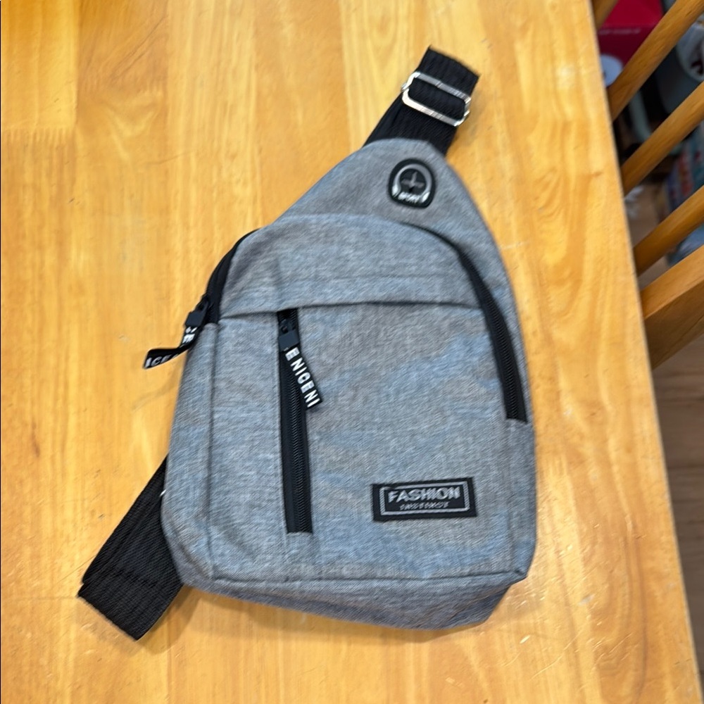Gray Crossbody Bag
